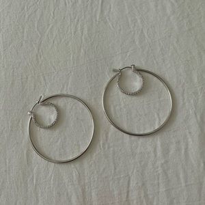 Express Double Hoop Earrings NWOT